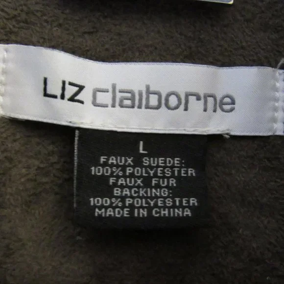 Liz Claiborne Faux Suede Jacket Size L - Picture 4 of 11